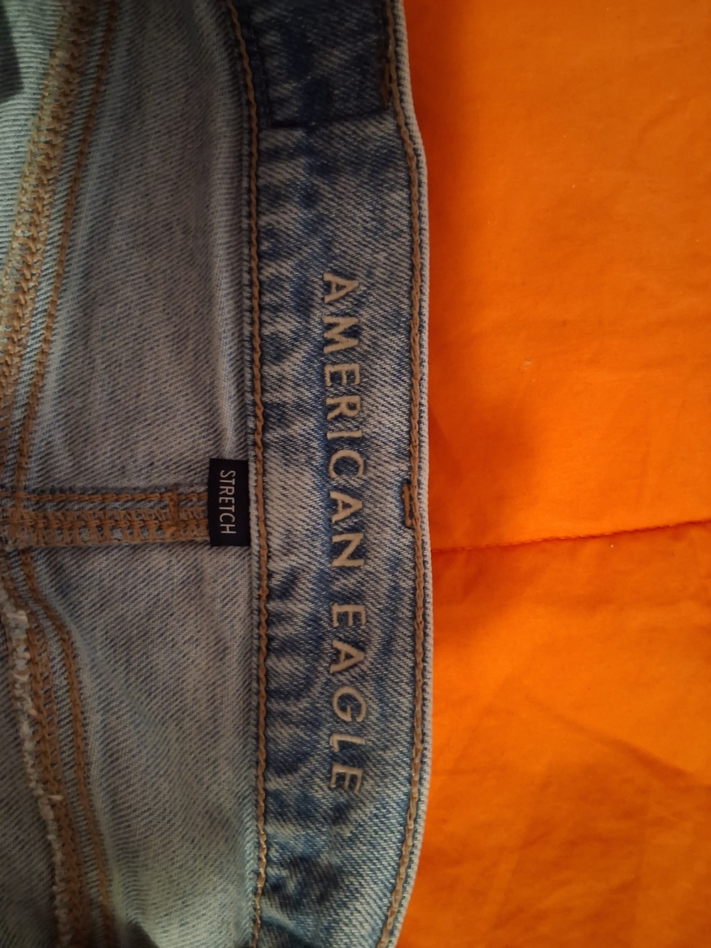 American Eagle Light Blue Super High-Rise Straight Jeans - Picture 8 of 9